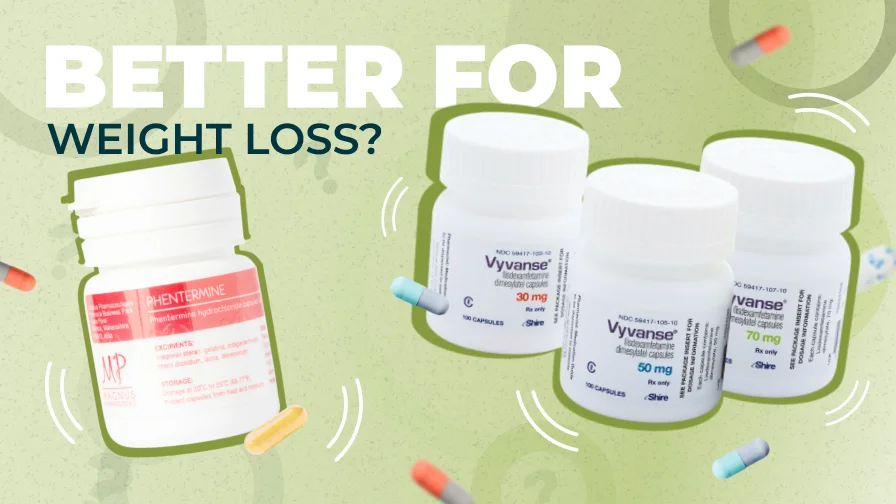 similarities&differences Phentermine and Vyvanse